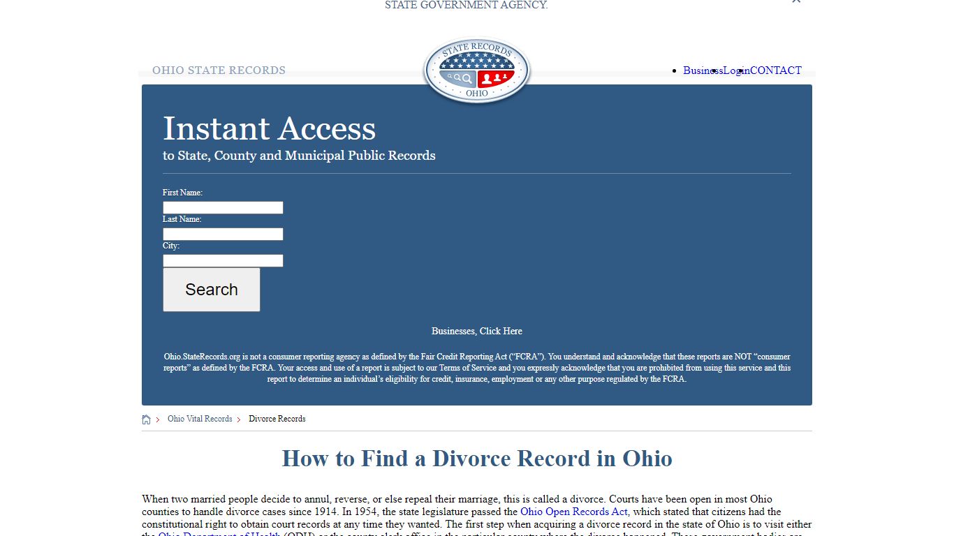 How to Find a Divorce Record in Ohio - Ohio State Records